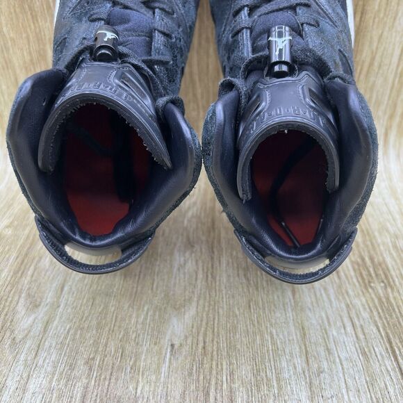 Youth Size 4.5Y Women's 6 - Nike Air Jordan 6 Retro Heiress Shoes Black Sneakers - Picture 8 of 10